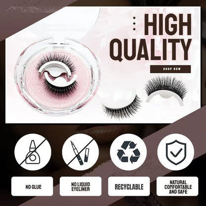 ✨ BUY 2 GET 1 FREE! No Glue, No Fuss – Reusable Self-Adhesive Lashes. Lightweight & Natural Look. UK Stock 🇬🇧